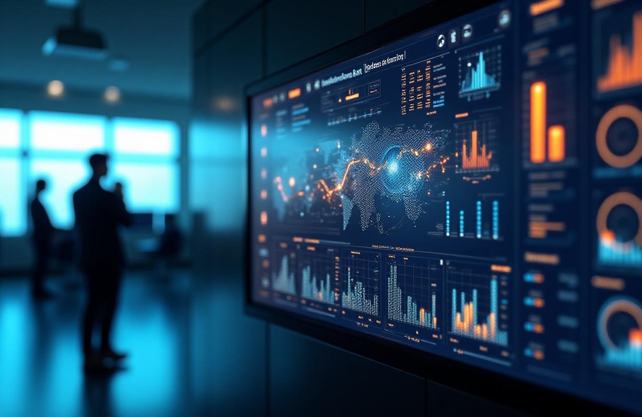 Futuristic AI Reporting Dashboard Interface